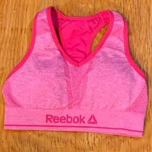 Reebok Pink Sports Bra. Size Small